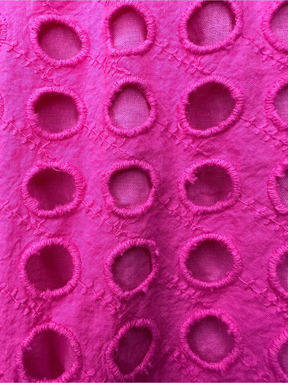 Tuckernuck Hot Pink Cotton Eyelet Eve Skirt Size Large - Picture 5 of 6